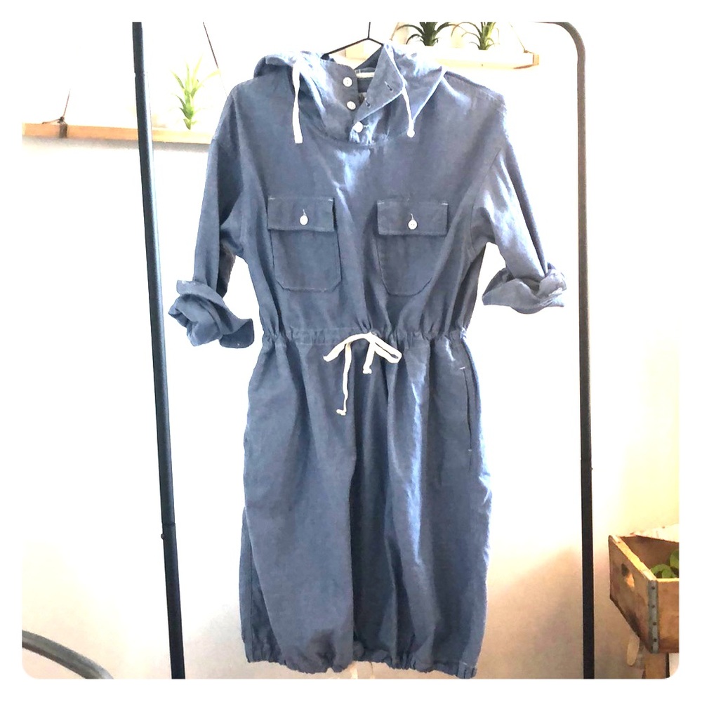 Fwk Engineered Garments Chambray Drawstring Dress - image 1